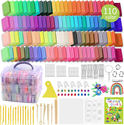 Arcilla De Polimero 110 Colores Horno Horca Arcilla No Toxica Modelado Arcilla