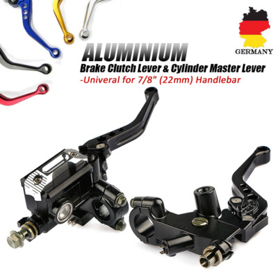 ISJRJF Motorrad Bremspumpe 22mm - Hauptbremszylinder Rechts Schwarz