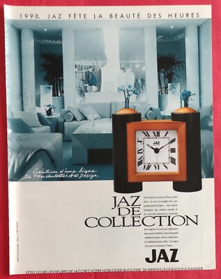 1990 Collectible JAZ Clock Alarm Clock Press Advertising