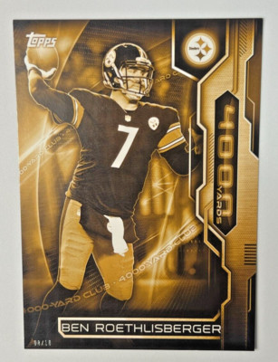 2015 Topps 4000 Club BEN ROETHLISBERGER Jumbo 5x7 Gold SSP 08/10 Steelers