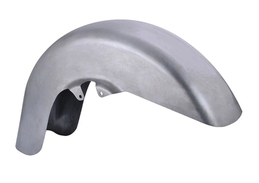 Guardabarros delantero liso de acero de 6 1/2" para llanta FAT de 16 a 18 pulgadas Harley Touring Foto 2 de 4