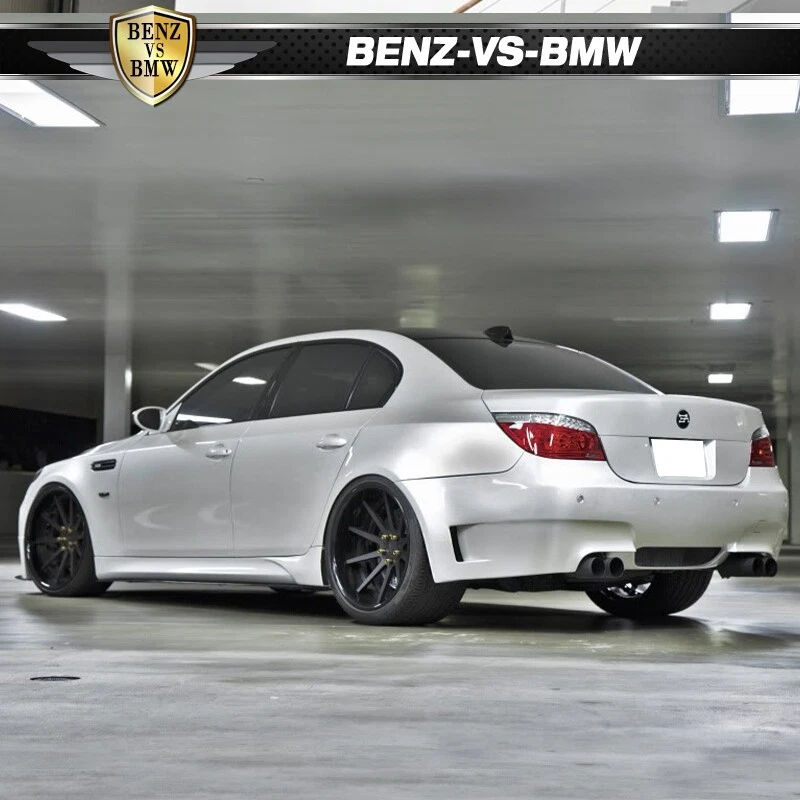 Cubierta de parachoques trasero PP estilo M5 serie 5 BMW E60 E61 04-09 dos salidas dobles Foto 2 de 3