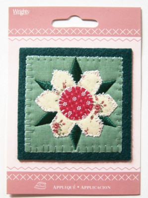 Wright's Green Quilt Square 3'' x 3'' Iron On Applique wp-370