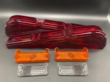1966 Chevrolet Impala Rear Tail Light Back Up Lamp Lenses Set B