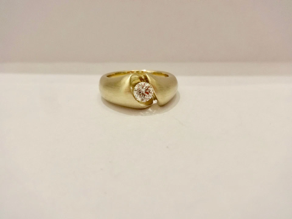 Top Design Spannring Brillant 0,41 Carat 585er Gelbgold, alle Ringgrößen. - Bild 2 von 4