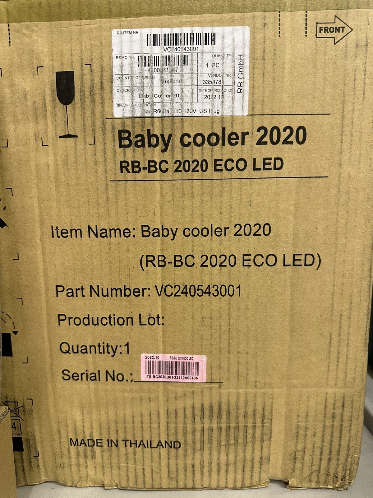 Red Bull Mini Fridge (Baby Cooler 2020) RBBC2020 Eco LED New In Box