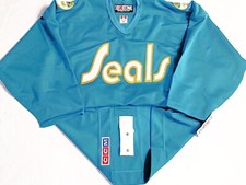 VINTAGE-PRO-58G BLANK CALIFORNIA GOLDEN SEALS CCM/MASKA AUTHENTIC GOALIE JERSEY
