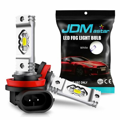JDM ASTAR  H16 H11  1600LM High Power 30W LED DRL Bulbs Fog Light Pair