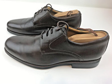JOHNSTON MURPHY MEN'S BROWN SHEEPSKIN LACE UP DRESS SHOES SIZE 10.5M EXCELLENT
