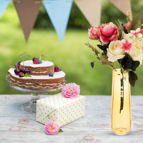 Glas Bouquet Vasen Klar Runde Vase Glas Zylinder Vasen Klar Boden Vase - Bild 2 von 12