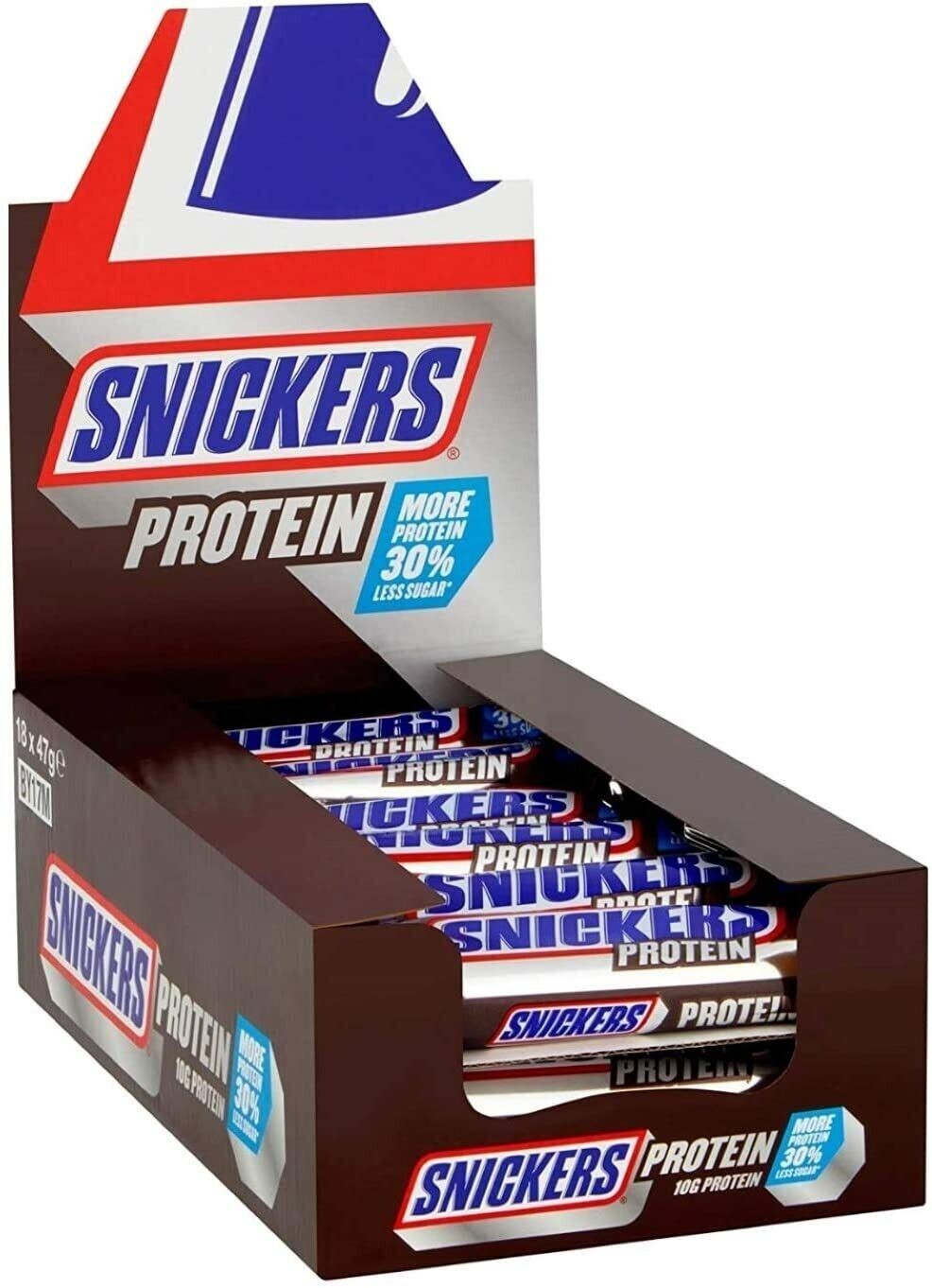 Snickers Protein Peanut & Caramel Milk Chocolate Bars 18 x 47g