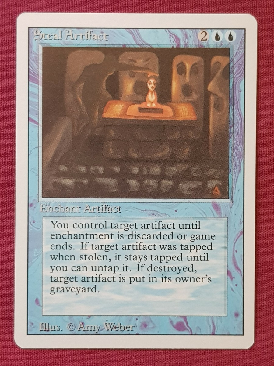Magic The Gathering REVISED STEAL ARTIFACT single blue card MTG