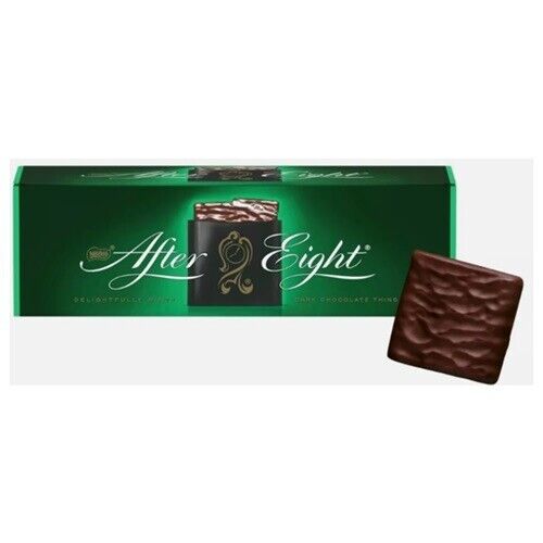 903966 8 X 300g BOX OF NESTLE AFTER 8 EIGHT MINT DARK CHOCOLATE THINS - Picture 2 of 3