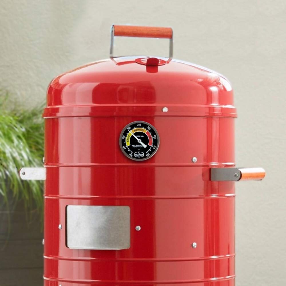 BBQ Smoker Thermometer for Barbecue Grill, Pit, Barrel 3" Dial 4" Stem Length...