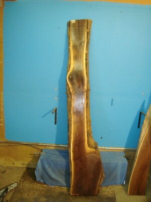 # 7076 Black Walnut Live Edge Slab lumber craft wood 87''L 15''W 2 11/16''T