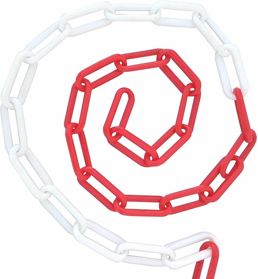 Catena Plastica Rossa e Bianca, Barriera Parcheggio, Segnaletica Stradale 5/100m - Immagine 4 di 4