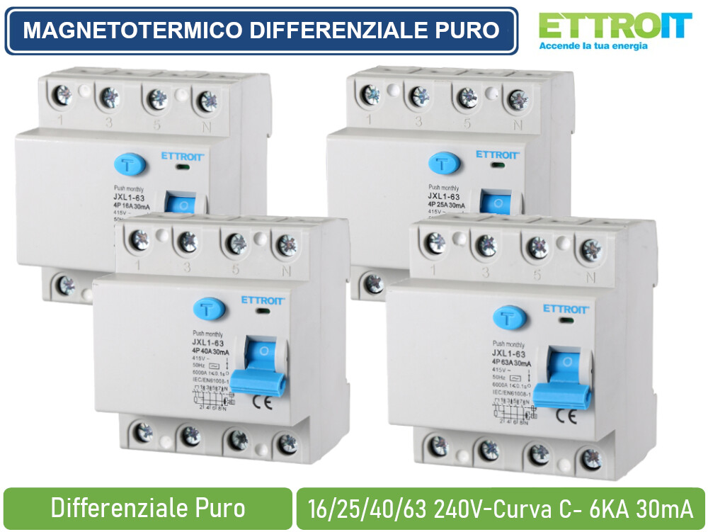 Interruttore Magnetotermico 1P+N 6A 4.5kA ELEKTRONOVA – 1 Modulo DIN, 220V, Per Impianti Civili E Industriali Interruttore 4.5ka 220v