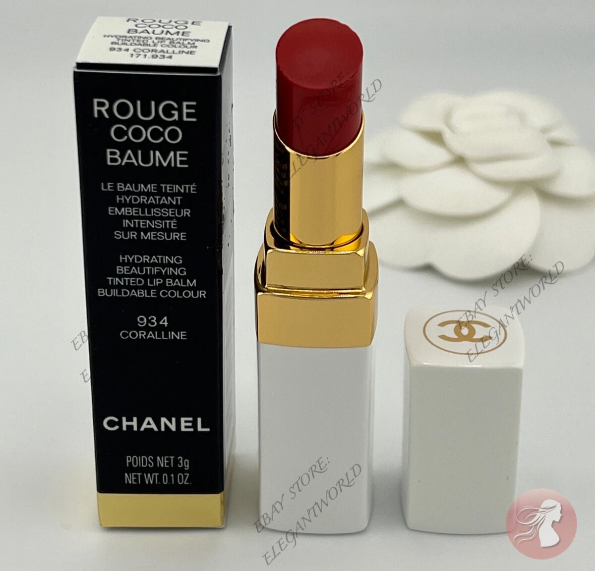 Chanel ROUGE COCO BAUME SHINE #934 CORALLINE, NIB Authentic