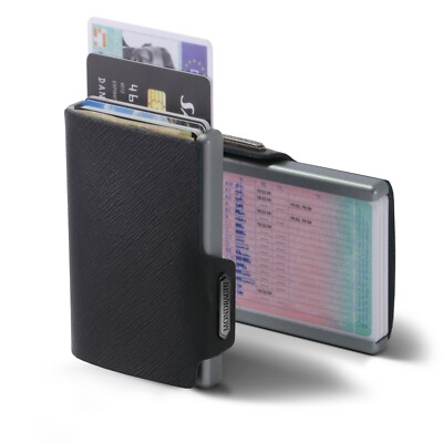 Mondraghi® Saffiano RFID Mini Wallet and Card Holder Made in