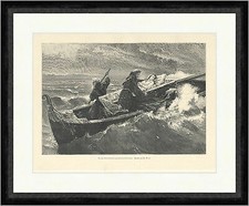 Durch Erdensturm zum Himmelsfrieden W. Kray Sarg Totenbett Boot Faksimile_A 1752