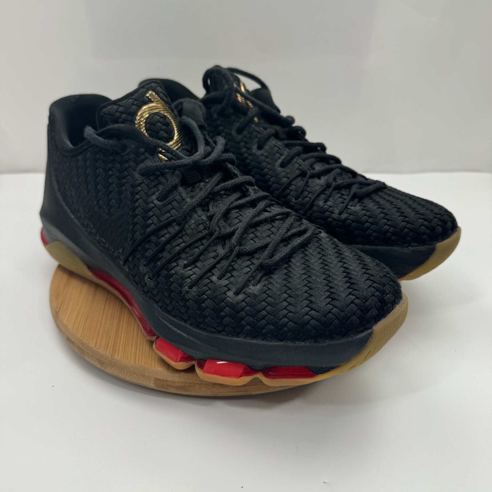 Nike KD EXT Sneaker Shoes Mens Sz Black Gold Woven Wonder Lace