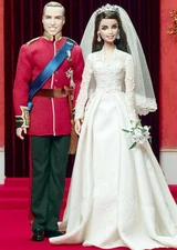 PRINCE WILLIAM & KATE MIDDLETON WEDDING AS BARBIE DOLLS FRIDGE MAGNET 5"X3.5"