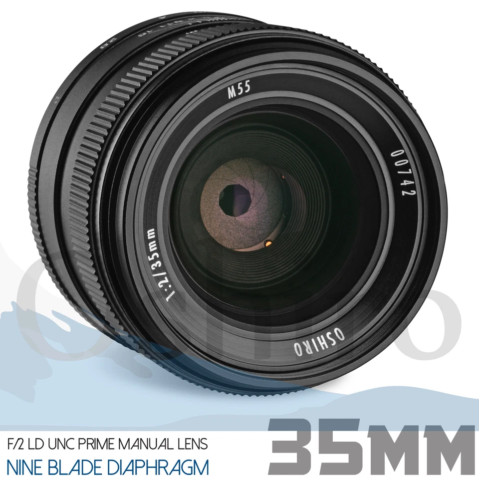 Oshiro 35mm f/2 Lens for Nikon D7500 D7200 D7100 D7000 D5600 D5500 D5300 D5200 - Image 2 of 4