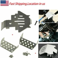 Stainless Steel Chassis Armor Axle Protector Skid Plate for 1/10 Crawler TRX-4