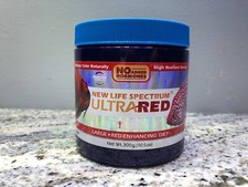 NEW LIFE SPECTRUM ULTRA RED FORMULA LARGE FISH FOOD 300 gm 3 mm SINKING PELLETS