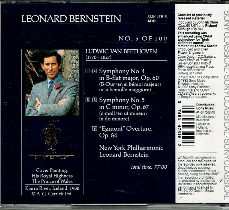 Beethoven Symphonies No 4 & 5 Leonard Bernstein (Austria