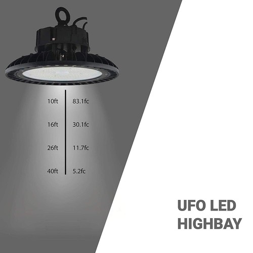 240W UFO LED High Bay Light 5700K Industrial Led Shop Lights for Warehouse, Gym - Picture 11 of 12