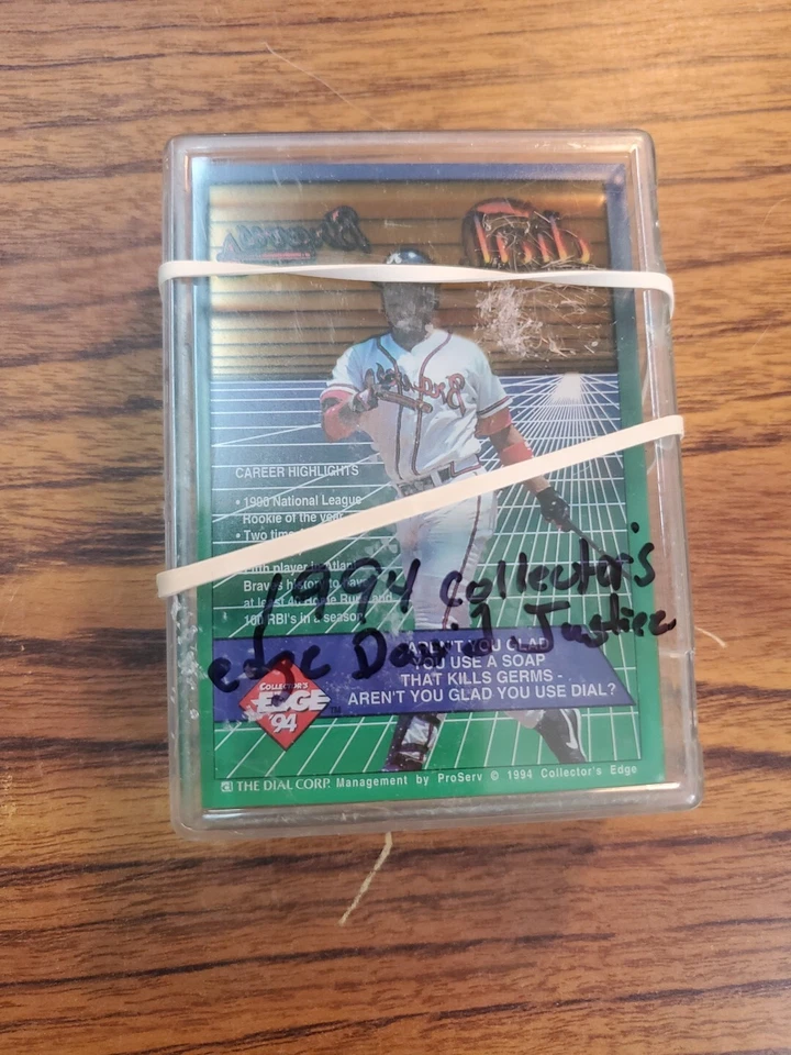 (10-TARJETAS) 1994 Collector's Edge MLB esfera de béisbol promoción David Justice (TARJETA 1) Foto 4 de 4