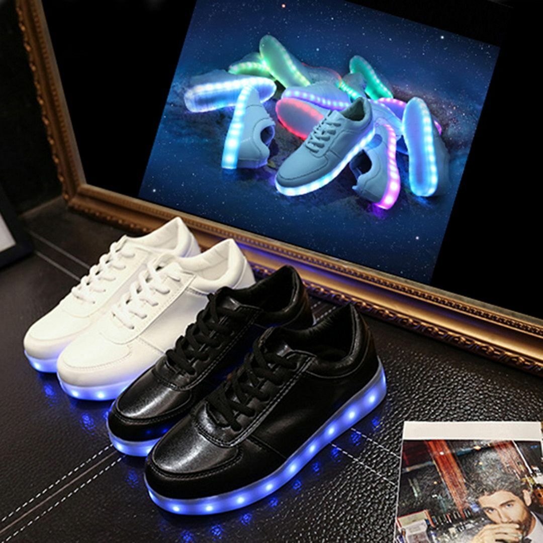 SAOLA WOO Nuova Suola Fluorescente Scarpe Antiscivolo Sfarfallio Sport Ricarica USB Scarpe