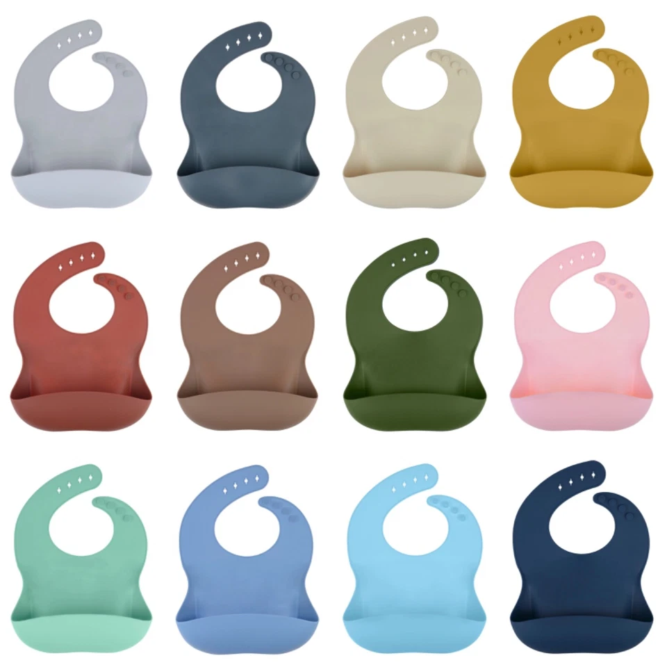 Sillki ® Silikon Lätzchen Babylätzchen mit Auffangschale viele Farben  - Bild 1 von 1