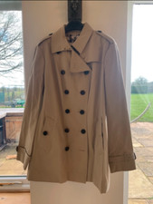 New Burberry Honey 'the Sandringham' Short Cotton Trench Coat Uk 18 Us 16