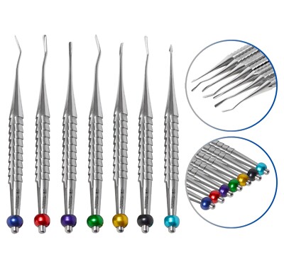Brandneu Set mit 7 luxuriösen Aufzügen PDL präzise Spitzen chirurgisch Dental CE
