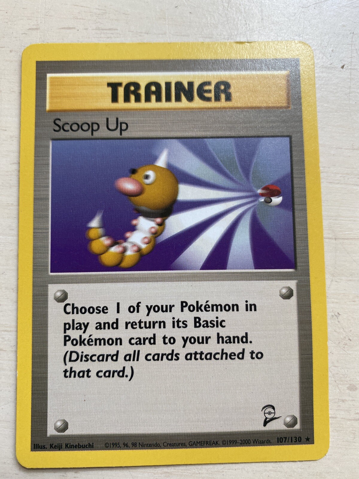 Scoop Up Base Set 2 107/130 - Rare - Pokemon Trainer Card - LP