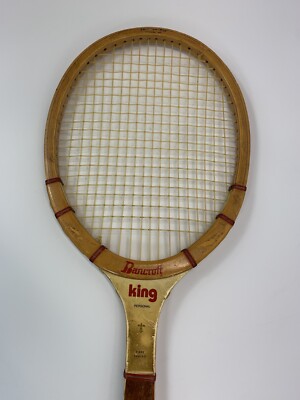 Vintage Tennis Bancroft King Racquet Wooden Billie Jean King