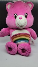 Just Play 2015 Talking Pink Rainbow Care Bear 14"