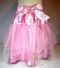 Dress Up Disney's Princess Skirt w/Pink Satin  Glittery Pink Tulle, Size M 7/8