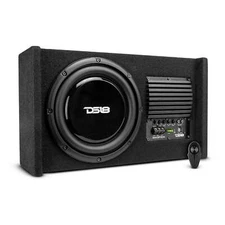 DS18 EN-DF10A 10" Amplified Shallow Subwoofer Enclosure - Powered Subwoofer 500W