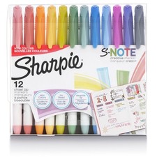 SHARPIE S-Note Creative Markers, Pastel 1 Count Pack of 12 , Assorted