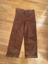 Everlane Women's Size 10 Brown High-Rise Corduroy Wide-Leg Pants Preppy Academia