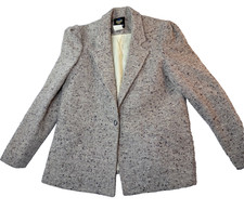 Vintage Panter Tweed Blazer Speckled Wool USA Womens Jacket M