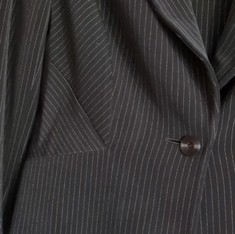 Liz Claiborne 小码 14P 细条纹裤套装 办公室 职业 专业 — 第 3/4 张图片