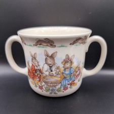 Royal Doulton Bunnykins Two Handled Bone China Christening Mug Cup 1936 Vtg