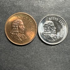 South Africa 1965 Lot Of 2 Coins 1 5 Cent UNC  Birds World 