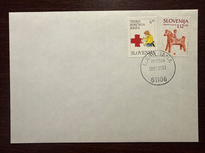 SLOVENIA FDC COVER 1995 YEAR RED CROSS  HEALTH MEDICINE STAMPS