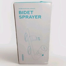 New Veken UltraSlim Silver Dual Nozzle Bidet Sprayer Easy Install Brass Inlet
