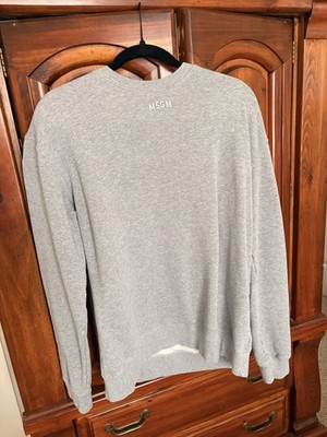 MSGM Women s Pullover Sweater Size M Grey Long Sleeve